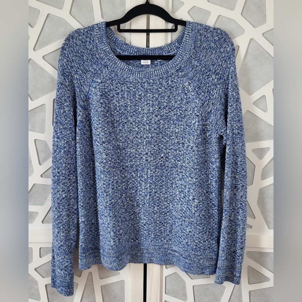 GAP Blue Marled Crewneck Sweater